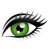 Eye color: green